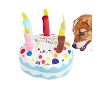 Squeaky Stuffed Dog Toys | Birthday Cake Shape Chewing Toys | Interactive Dog Toys, Dog Exercise Toys, Pet Supplies for Small Medium Dogs