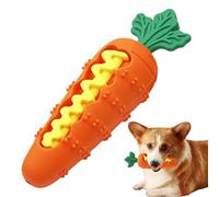 Squeaky Teething Cleaning Toys - Orange Carrot Shape 120G Tub, Raised Surfaces Care, BuiltIn Sounding Mechanism, Interactive Puzzle | Canine Boredom Relief Destructive Behavior Entertainment