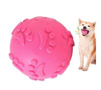 Squeaky Toy Ball - Lasting Latex Sounding Bite Layer, Flexible Floating Water Fetcher | Canine Mind Development Health Workout, Small Breed Pups Teething Discomfort Relief, Washable Activity Device