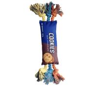 Squeaky Toy for Dogs, Chip Bag Shape, Squeaky Teething Ring, Cotton Play Rope for Dogs, for Aggressive Chewers, Small, Medium and Large Dog Breeds, Puppies, for Home, Indoor, Travel