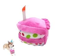 Squeaky Toy for Dogs, Squeaky Toy for Dogs, Dog Biting Toy in the Shape of a Birthday Cake, Funny Dog Toy, Dog Plush Toy, Plush Sound Toy, Puppy Chew Toy