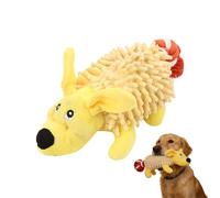 Squeaky Toys for Dogs,Cotton Rope Tail Biting Doll - Animal Design Interactive Plush Dog Toys with Squeakers,for Teething Aggressive Chewers Small Medium Large Breed Kitten Travel (Yellow)