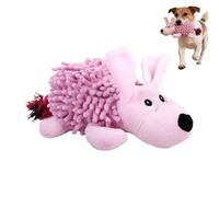 Squeaky Toys for Dogs,Cotton Rope Tail Biting Doll - Animal Design Interactive Plush Dog Toys with Squeakers,for Teething Aggressive Chewers Small Medium Large Breed Kitten Travel (Pink)