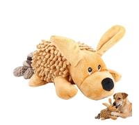 Squeaky Toys for Dogs,Cotton Rope Tail Biting Doll - Animal Design Interactive Plush Dog Toys with Squeakers,for Teething Aggressive Chewers Small Medium Large Breed Kitten Travel (Brown)