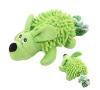 Squeaky Toys for Dogs - Cotton Rope Tail Biting Doll - Plush Interactive Puppy Chewing Toys,for Teething Aggressive Chewers Small Medium Large Breed Kitten Travel