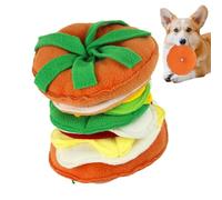 Squeaky Toys for Dogs in the Shape of Hamburger Enrichment for Pets | Plush for Dogs Against Boredom Training Cleaning Teeth Small Medium Breeds Complete Christmas Gift