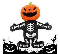 Squeaky Toys for Dogs, Pumpkin Skeleton Puppy Teething Toys, Keep Pet Busy, Interactive Funny Plush for Halloween Chewing Teething Training Puppy Travel Outdoor Indoor