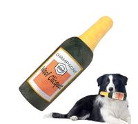 Squeaky Toys for Dogs - Wine Bottle Shape Interactive Game | Stuffed Puppy Teething Toys - for Teething Mental Stimulation Physical Activity Indoor Outdoor Crate Enrichment