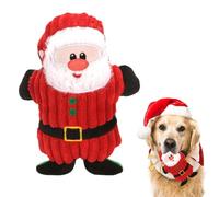 Squeaky Toys for Small Dogs | Christmas Dog Toy Santa Claus - Cute Senior Pet Small Medium Breed Teether Doll for Indoor Play Car Travel