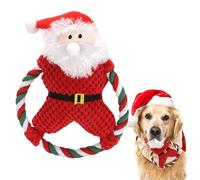 Squeaky Toys for Small Dogs,Christmas Santa Dog Toys Chewers - Cute Doll Puppy Chewers Pet Indoor Play for Car Travel Park Bedroom Home Living