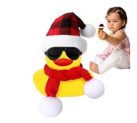 Squeaky Yellow, Car Dashboard Decorations with Sunglasses, Scarf, Hats | Squeaky Rubber Floating Ducks, Table Decorations