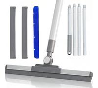 Squeegee Broom for Floor Shower Squeegee with Long Handle,Rubber Wiper 180° Rotating Head for Bathroom Tile Shower Glass Car Window Deck Patio Cleaning Wet Room Water Dust Hair Removal