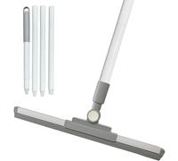 Squeegee Broom for Floor Shower Squeegee with Long Handle Rubber Wiper for Bathroom Tile Shower Glass Car Window Deck Patio Cleaning