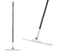 Squeegee Broom Rubber Floor Squeegee with 180° Rotating Head, Adjustable Long Handle Shower Cleaner Floor Squeegee Broom for Window, Shower Glass, Wet Room Water Dust Hair Removal