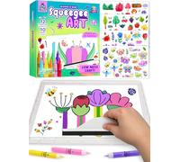 Squeegee Colour Squeeze Art Kit for Kids 4-8 - Blooms & Bugs Themed