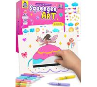 Squeegee Painting Kits for Kids - Unicorn & Princess Theme with Mess Free Tray, 10 Paints Set - Presents for 6 7 8 9 Year Old Girls - Arts and Crafts for Kids Birthday - Unicorn Gifts for Girls Age 6