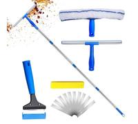 Squeegee Shower Cleaner - Multi-Purpose Telescopic Hand Tool with Brush for Home, Glass and Mirror Cleaning Tool, for Tiles Wall, Mirror, Floor, Kitchen, Home