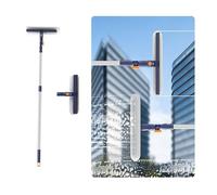Squeegee Window Cleaner 2 in 1 with Rotatable Head 2 in 1 Squeegee with Adjustable Extension Pole for Shower Glass Car Window,white-120cm（47.24in）