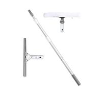 Squeegee & Window Washer Combo Glass Cleaning Tools Extendable Long Reach Window Cleaner Equipment 1.2m/1.5m/2m/3m/4m/5m Window Cleaning Pole Indoor Outdoor Glass Cleaner (5m)