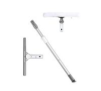 Squeegee & Window Washer Combo Glass Cleaning Tools Extendable Long Reach Window Cleaner Equipment 1.2m/1.5m/2m/3m/4m/5m Window Cleaning Pole Indoor Outdoor Glass Cleaner (1.2m)