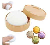 Squeeshy Toy, Squish-Y, Dumpling Squish-Y, Soft and Easily Fitting into a Pocket, Offer Delightful Relaxation and Help Improve Concentration (White)