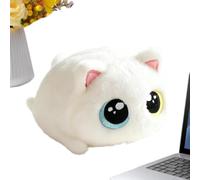 Squeezable Black Cat Plush Small Pocket Size Fidget Stress Relief Toy | Cute mini black cat stuffed animal, big eyes, slow rising squeeze toy, perfect for home sofa dorm room party favor