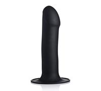 XR Brands Squeezable Phallic Dildo - Black, 0.2869 kg