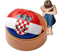 Squeezable, Soft Realistic Cute National Flag | Novelty Squeezable Sensory Dumpling in the Shape of Sandwich - for Home Office Travel Children, Teens and Adults Game Enthusiasts