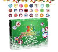 Squeeze Ball Countdown Calendar - 24-Day Stress Relief Advent Set for Christmas Fun | Soft Calming Fidget Balls with Bright Colors for School Room and Kids Holiday Activities, 8.27x1.97x6.3 inches