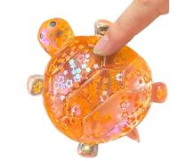 Squeeze Ball, Soft Slow-rising Foam, 7x5cm, Glitter Turtle Toy, Stress Relief Fidget, No Liquid , For Kids Adults Party Bag Classroom Dorm Travel Road Trip Holiday