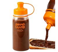 Squeeze Bottle Compatible with Nutella, 400ml Plastic Condiment Squeeze Bottle with Refill & Dispensing Lids, Chef Squeeze Bottle for Peanut Butter, Sauces, Ketchup, BBQ, Salad Dressing, Syrup
