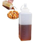 Squeeze bottle for sauces, leak-proof and refillable dispenser with