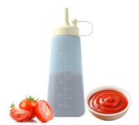 Squeeze Bottles - 300ml, Silicone Leak-Proof Condiment Squeezy Bottles | Sauce Bottle for Food Preparation, Effortless Handling of Condiments and Liquids