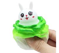 Squeeze Cabbage Cup Zoo Toy - /Rabbit/Mouse in Cabbage - Stretchy Vegetable Squishy Toys, Super Soft Fidget Toys Adults & Kids, Elastic Pressure Relief Toys, Funny Sensory Toys Pinch Animal Toy