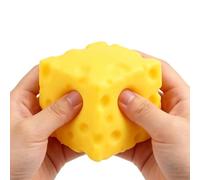 Squeeze Cheese Toy | Soft Cheese Rebounding Realistic Food | Pinch Squeeze Toy Stocking Stuffers | For Travel School Office Car Trip Waiting Areas, Men Women Kids