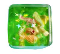 Squeeze Cube - Seashell Design Sensory Game | Slow Rebound Stress Toy for Adults Students, Classroom Hand Fidget, Workplace Calm Tool, Travel Gadget Ideal for Birthday Easter Basket Use