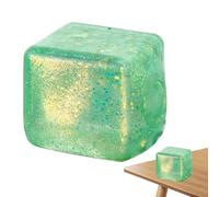 Squeeze Cube Toy - Colorful cube ice Maltose decompresion Toy, Large Glitter Stress Sugar Ball Slow Rebound, Sensory Squeeze Toy, Lightweight Classroom Cube Fidget for Home Travel