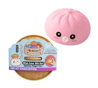 Squeeze Decompression Dough with Blow Bubbles Design Dumplings Squeeze Sensory Toy Slow Rising Suitable for Adults Teenagers Funny Birthday Gifts-Pink