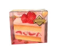 Squeeze Fidget Cake Toy - Stress Relieving Accent, Strawberry Food Tool with Classic Look, Resin Layer with Build, Squishy Styling Compact Feature, Fun Supplies for Kids, Adults, Students, Off