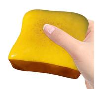 Squeeze Fidget Toy, Soft Toast Shape, 3.54 Inch Elastic Sensory Toy with Feel, Flexible Thermoplastic Rubber Material, Cute Squeeze with Fun Design, Party Favor for Kids