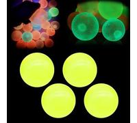 Squeeze Glorbs Balls,Sticky Glows Balls,4pack Sticky Balls to Throw At Ceiling,Reusable Ceiling Ball,Soft Fidget Toy,Sensory Ball Glows In The Dark Stress Balls for Kids Adults,Sticky Wall Ball