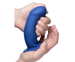 SQUEEZE-IT Squeezable Thick Phallic Dildo - Blue