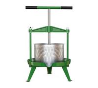 SQUEEZE master 9L Spindle Fruit Press Apple Press Fruit Press Stainless Steel with T-Handle for Homemade Natural Juice, Grape, Berry, Apple, Fruit Press, Wine Press, Green