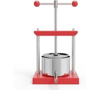 SQUEEZE master Fruit Cheese Press, Manual Juicer for Soft Fruit,Grape, Vegetables, Homemade Juice, Cheese,Tincture Herb,Olive Oil,honey Making (Stainless Steel, 3L)
