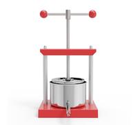 SQUEEZE master Fruit Cheese Press, Manual Juicer for Soft Fruit,Grape, Vegetables, Homemade Juice, Cheese,Tincture Herb,Olive Oil,honey Making (Stainless Steel, 2L)