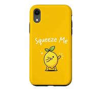 Squeeze Me Funny Lemon Dabbing Cute Summer Citrus Fruit Pun Case for iPhone XR