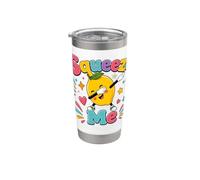 Squeeze Me Funny Lemon Dabbing Cute Summer Citrus Fruit Pun Stainless Steel Insulated Tumbler