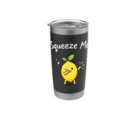 Squeeze Me Funny Lemon Dabbing Cute Summer Citrus Fruit Pun Stainless Steel Insulated Tumbler
