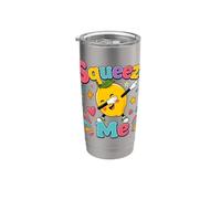Squeeze Me Funny Lemon Dabbing Cute Summer Citrus Fruit Pun Stainless Steel Insulated Tumbler