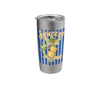Squeeze Me Lemon Quote Cute Citrus Fruit Summer Pun Stainless Steel Insulated Tumbler